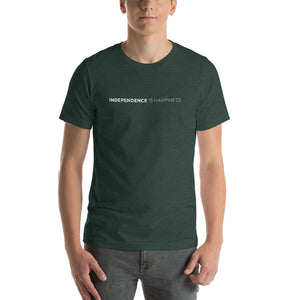 Heather Forest / S Independence is Happiness Short-Sleeve Unisex T-Shirt by Design Express