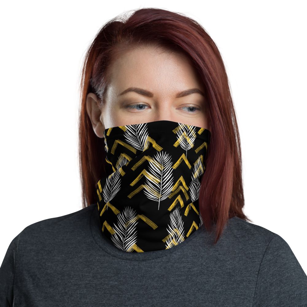 Default Title Tropical Leaves Pattern Neck Gaiter by Design Express