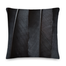 22×22 Black Feathers Square Premium Pillow by Design Express