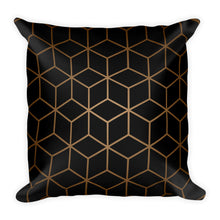 Default Title Diamonds Black Brown Radial Square Premium Pillow by Design Express