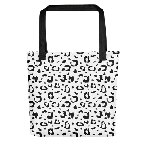 Default Title Black & White Leopard Print Tote Bag by Design Express