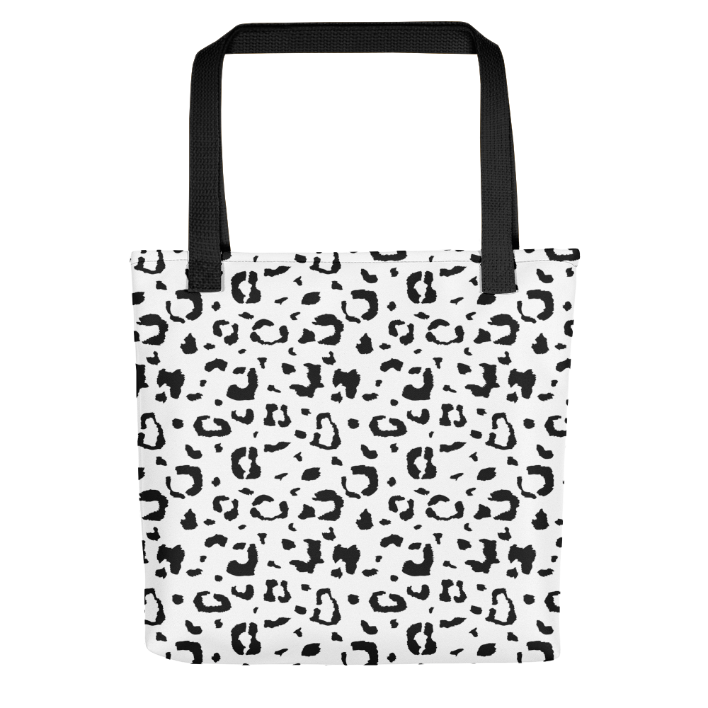 Default Title Black & White Leopard Print Tote Bag by Design Express