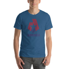 Steel Blue / S America "Star & Stripes" Short-Sleeve Unisex T-Shirt by Design Express