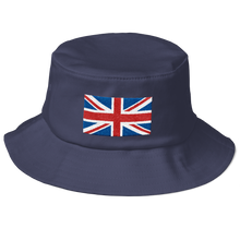 Navy United Kingdom Flag "Solo" Old School Bucket Hat by Design Express
