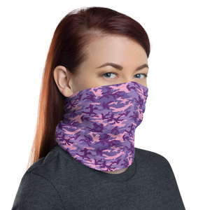 Purple Pink Camo Neck Gaiter Masks by Design Express