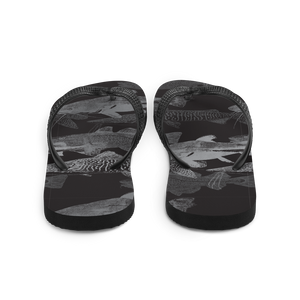 Grey Black Catfish Flip-Flops by Design Express