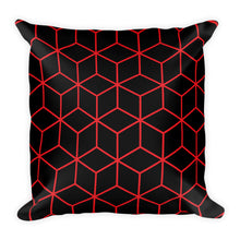 Default Title Diamonds Black Red Square Premium Pillow by Design Express