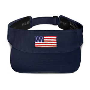 Navy United States Flag "Solo" Visor by Design Express