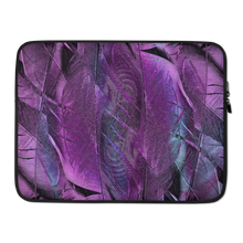 15 in Purple Feathers Laptop Sleeve by Design Express