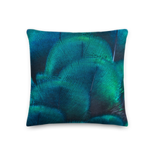 Green Blue Peacock Square Premium Pillow by Design Express