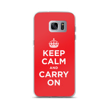 Samsung Galaxy S7 Edge Keep Calm and Carry On (Red White) Samsung Case Samsung Case by Design Express