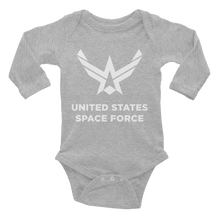 Heather / 6M United States Space Force "Reverse" Infant Long Sleeve Bodysuit by Design Express