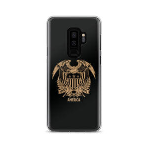 Samsung Galaxy S9+ United States Of America Eagle Illustration Reverse Gold Samsung Case Samsung Cases by Design Express