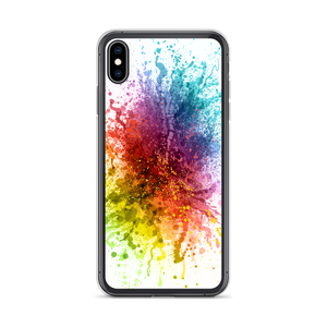 iPhone XS Max Rainbow Paint Splash iPhone Case by Design Express