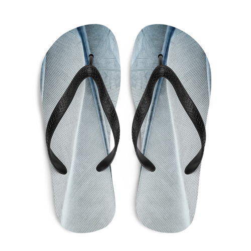 White Feathers Texture Flip-Flops by Design Express