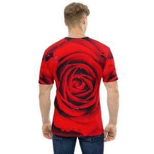 Fresh Red Rose Men's T-shirt by Design Express