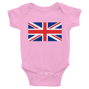 Pink / 6M United Kingdom Flag "Solo" Infant Bodysuit by Design Express