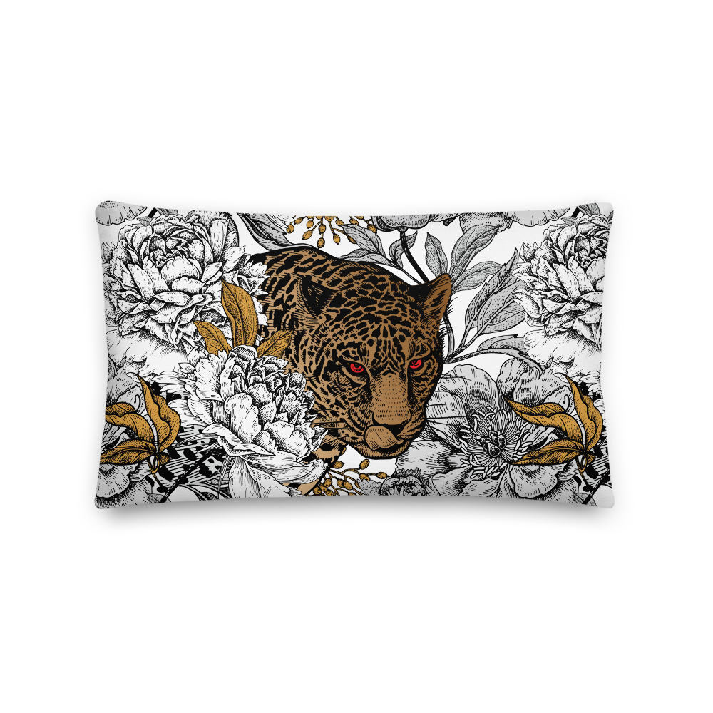 Default Title Leopard Head Rectangle Premium Pillow by Design Express