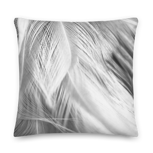 White Feathers Square Premium Pillow by Design Express