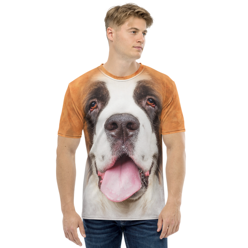 XS Saint Bernard Dog Men's T-shirt by Design Express