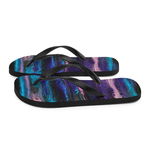 Purple Blue Abstract Flip-Flops by Design Express