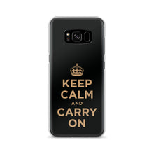 Samsung Galaxy S8 Keep Calm and Carry On (Black Gold) Samsung Case Samsung Case by Design Express
