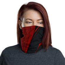 Default Title Red Black Feathers Texture Neck Gaiter Masks by Design Express