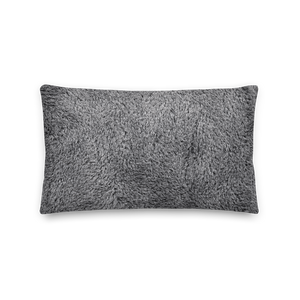 20×12 Soft Grey Fur Premium Pillow by Design Express