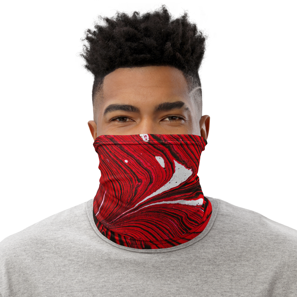 Default Title Black Red Abstract Neck Gaiter Masks by Design Express