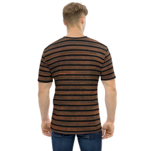 Horizontal Brown Wood Men's T-shirt by Design Express