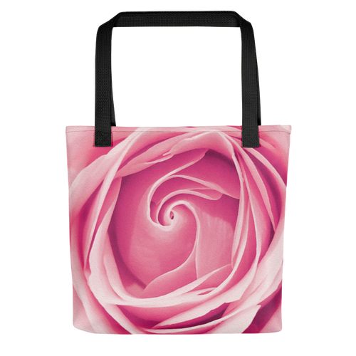 Default Title Pink Rose Tote Bag by Design Express