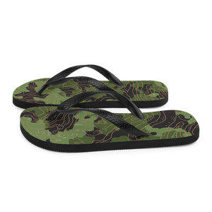 Green Camoline Flip-Flops by Design Express