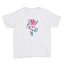 White / XS Game Boy Happy Walking Youth Short Sleeve T-Shirt by Design Express