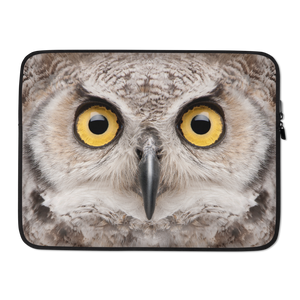 15 in Great Horned Owl Laptop Sleeve by Design Express