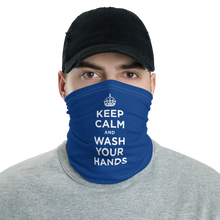 Default Title Blue Keep Calm and Wash Your Hands Neck Gaiter Masks by Design Express
