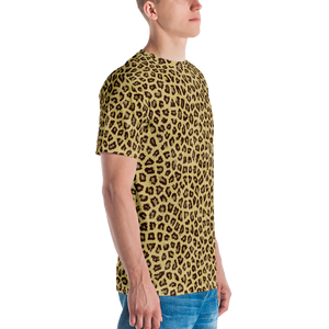 Yellow Leopard Print Men's T-shirt by Design Express