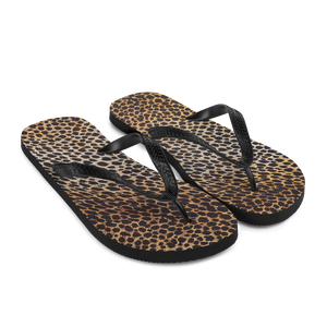 Leopard Brown Pattern Flip-Flops by Design Express