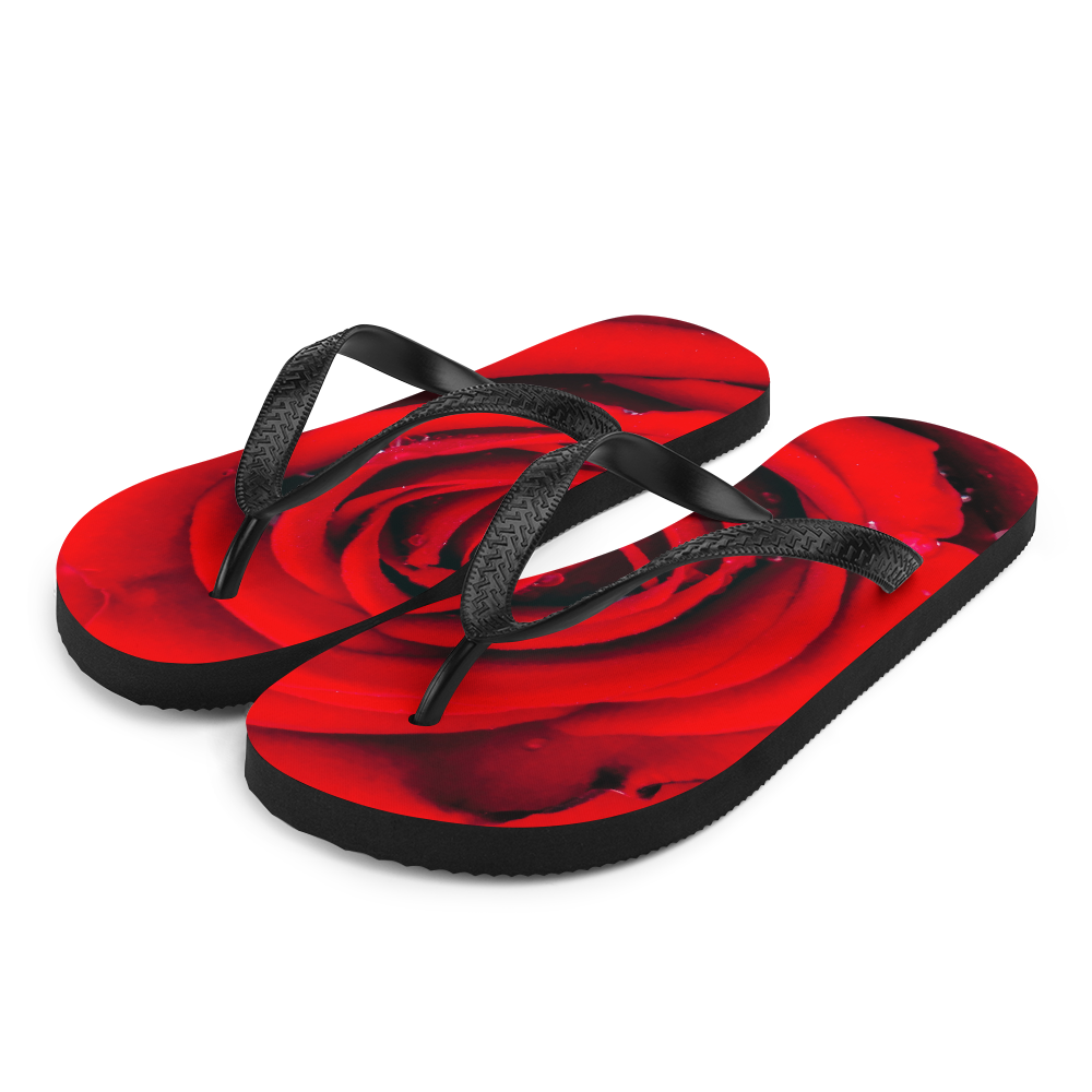 S Fresh Red Rose Flip-Flops by Design Express