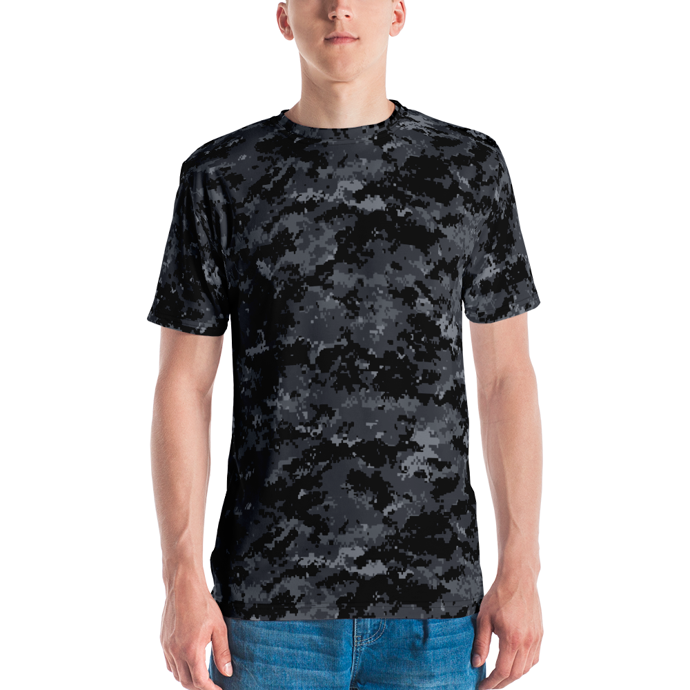 XS Dark Grey Digital Camouflage Men's T-shirt by Design Express