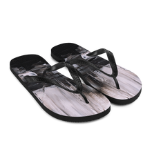 Black & White Abstract Painting Flip-Flops by Design Express