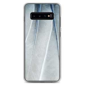 Samsung Galaxy S10+ White Feathers Texture Samsung Case by Design Express