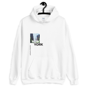 S New York Coordinates Unisex White Hoodie by Design Express