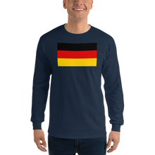 Navy / S Germany Flag Long Sleeve T-Shirt by Design Express