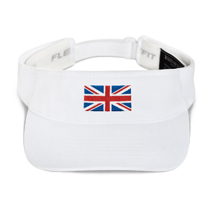 White United Kingdom Flag "Solo" Visor by Design Express