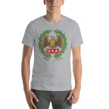 Silver / S USA Eagle Illustration Short-Sleeve Unisex T-Shirt by Design Express