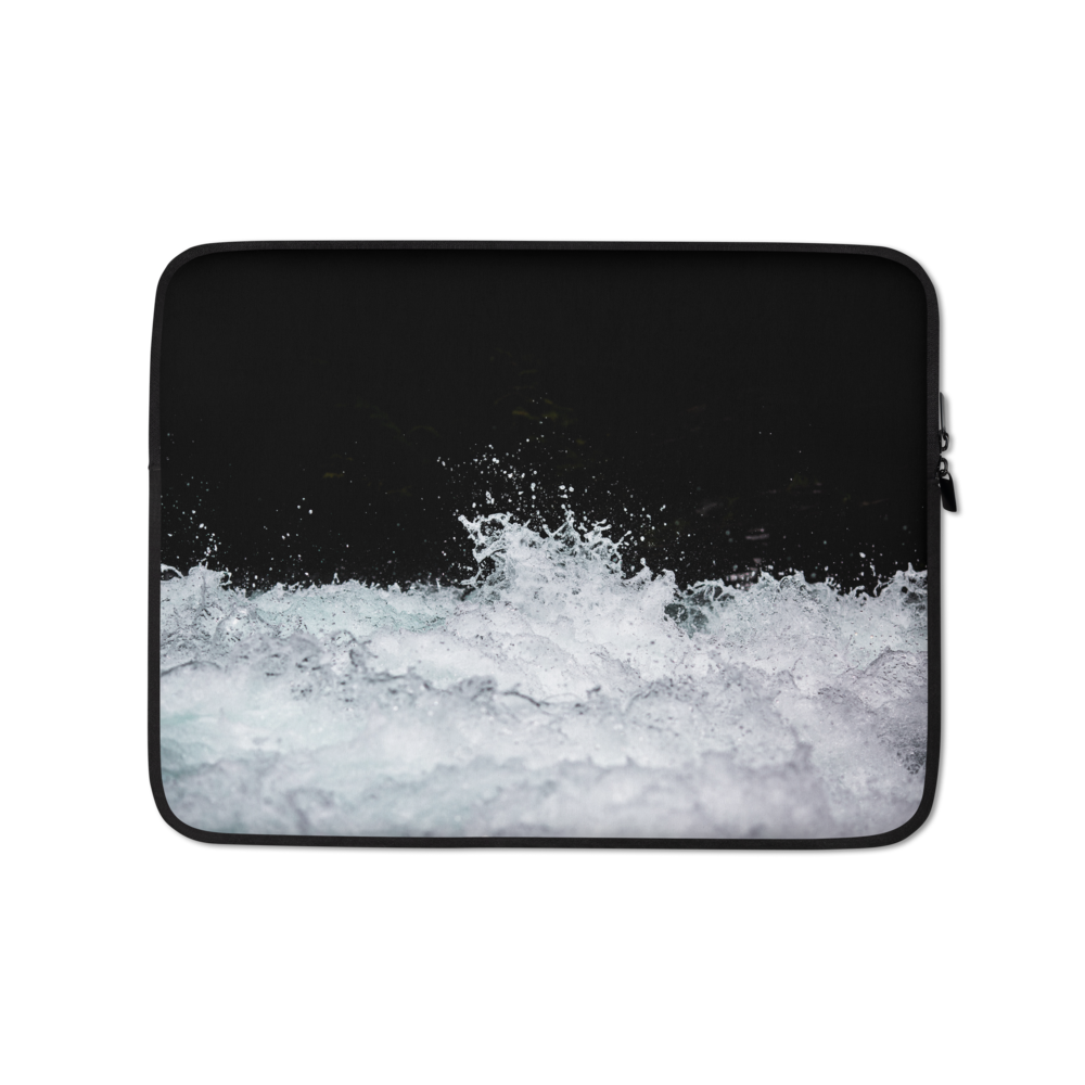 13 in Black & White Water Laptop Sleeve by Design Express