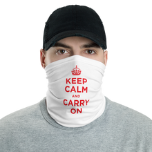 Default Title Red Keep Calm & Carry On Neck Gaiter Masks by Design Express