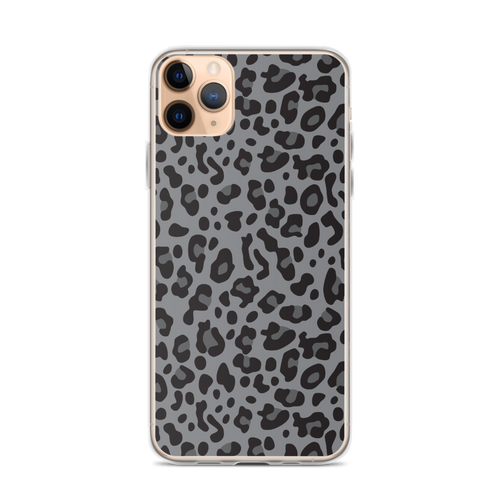 iPhone 11 Pro Max Grey Leopard Print iPhone Case by Design Express