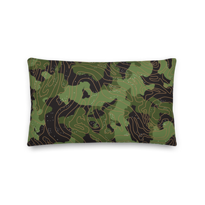 Green Camoline Rectangle Premium Pillow by Design Express