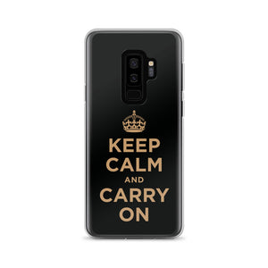 Samsung Galaxy S9+ Keep Calm and Carry On (Black Gold) Samsung Case Samsung Case by Design Express